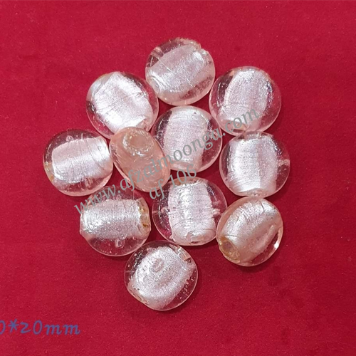 silver foil Glass beads